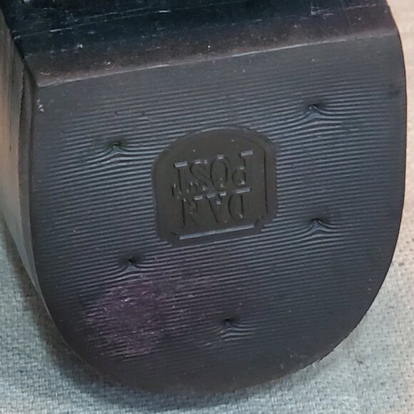 VINTAGE DAN POST BLACK LEATHER WESTERN DRESS BOOTS SIZE 9.5 D MADE IN USA - Picture 10 of 11